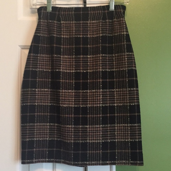 Dresses & Skirts - Plaid worsted wool skirt